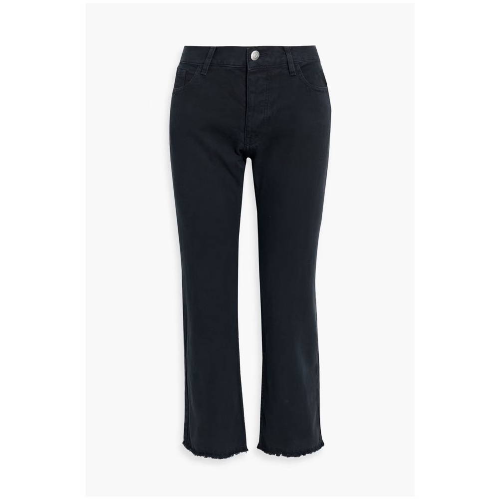 Nili Lotan Black Ankle-Cropped Jeans